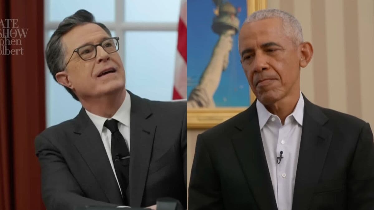 Obama Crashes Colbert's Address